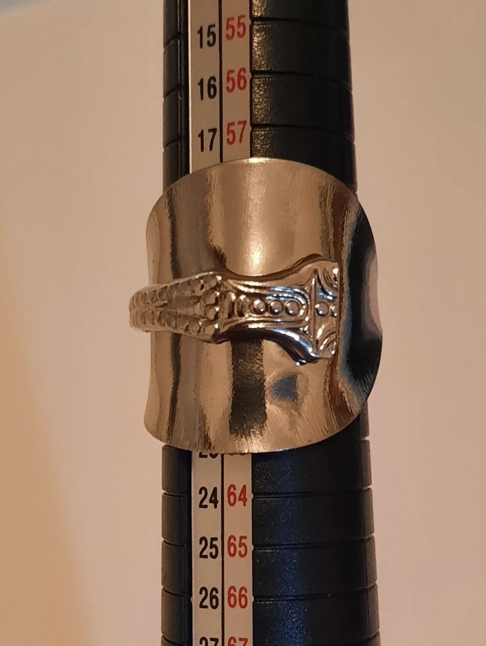 Guitar Decorative Spoon Ring - Silver